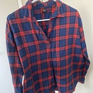 Plaid pullover shirt